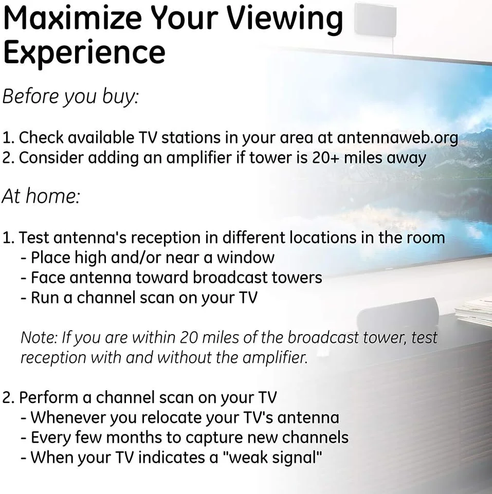آنتن تلویزیون داخلی GE مدل Modern Loop با گوش های خرگوشی، دوقطبی های قابل گسترش 15 اینچی، 4K 1080P VHF UHF، آنتن رومیزی، آنتن دیجیتال HDTV، سازگار با تلویزیون هوشمند، کابل کواکسیال 4 فوتی، مشکی، 33675