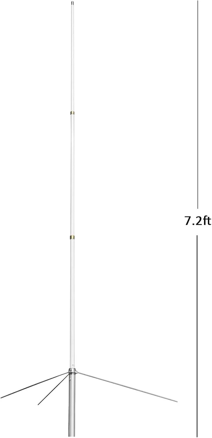 آنتن پایه آماتور UHF از پیش تنظیم شده HYS 462MHz-467MHz، آنتن ایستگاه پایه GMRS، فضای باز 2.3 متری (86.6 اینچ)، برد بلند 8.5dBi، نصب روی میله (SO239-UHF مادگی)