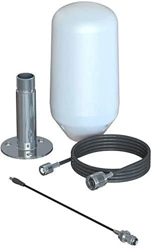 آنتن امنی‌دایرکشنال پسیو ایریدیوم اسکن | تقویت سیگنال ماهواره | مناسب برای استفاده دریایی و مناطق دورافتاده | نصب آسان | طراحی مقاوم | سازگار با تلفن‌های ایریدیوم و ایریدیوم GO! | کابل 10 متری | به همراه پایه نصب