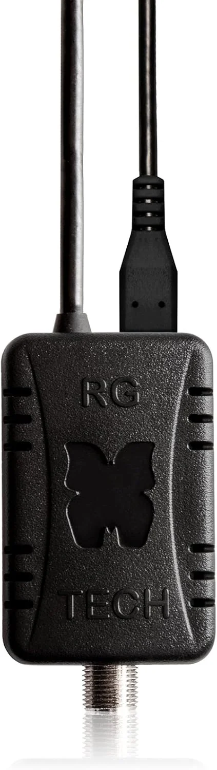 تقویت کننده سیگنال تلویزیون RGTech Monarch True Booster با بهره بالا و نویز کم - تقویت عملکرد آنتن پسیو برای حداکثر دریافت TDT/UHF/VHF/USB TV Tuner/DVB-T/DVB-T2