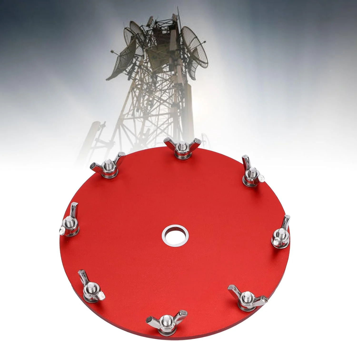 صفحه اتصال زمین آنتن موج کوتاه Zhjvihx، صفحه دیسک اتصال زمین آنتن موج کوتاه قابل حمل آلیاژ آلومینیوم با 10 ترمینال برای Pac 12 JPC-12