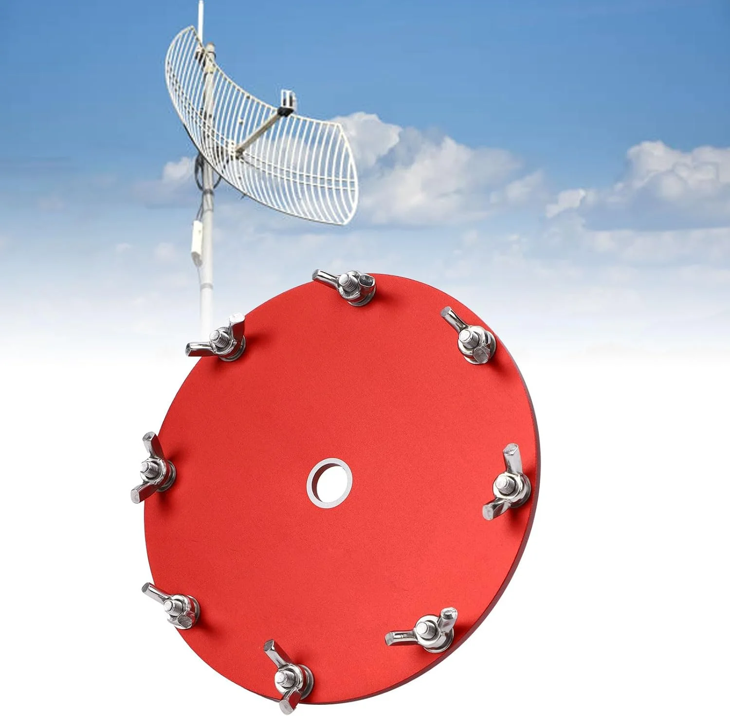 صفحه اتصال زمین آنتن موج کوتاه Zhjvihx، صفحه دیسک اتصال زمین آنتن موج کوتاه قابل حمل آلیاژ آلومینیوم با 10 ترمینال برای Pac 12 JPC-12