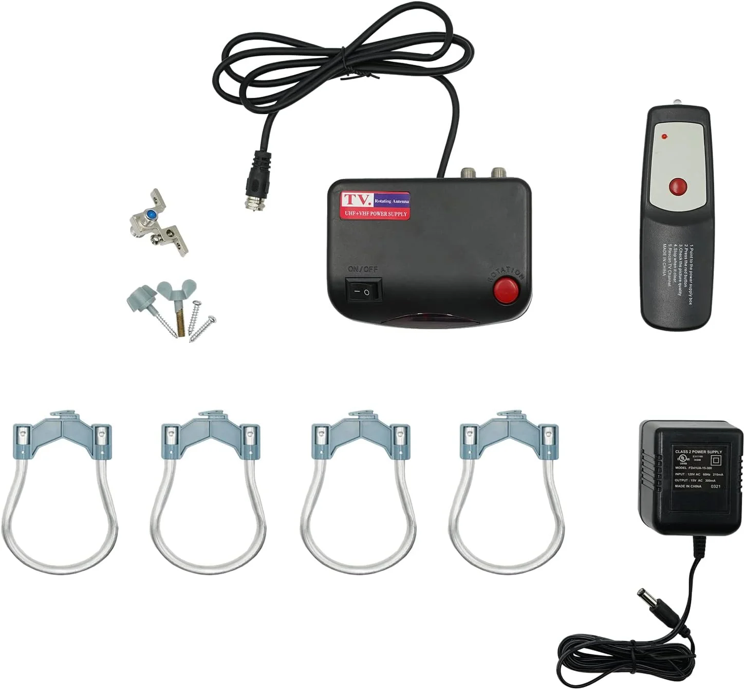 جعبه لوازم جانبی آنتن تلویزیون فضای باز Yeceny (شامل آنتن فضای باز HDTV با تقویت کننده داخلی، کنترل از راه دور، منبع تغذیه، بلوک اتصال به زمین کواکسیال، قطعات آنتن) جعبه لوازم جانبی آنتن تلویزیون فضای باز Yeceny (شامل آنتن فضای باز HDTV با تقویت کننده داخلی، کنترل از راه دور، منبع تغذیه، بلوک اتصال به زمین کواکسیال، قطعات آنتن)