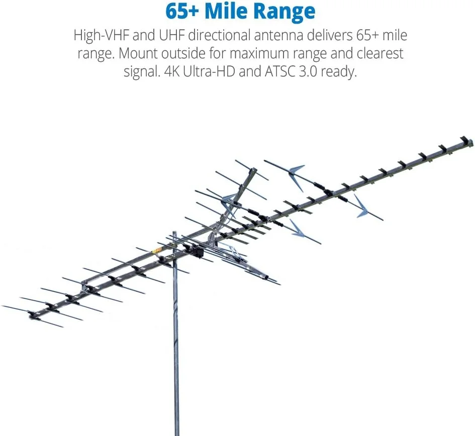 آنتن تلویزیون بیرونی دوربرد Winegard HD7698P سری پلاتینیوم (دیجیتال، آماده برای 4K Ultra-HD، آماده برای ATSC 3.0، VHF بالا، UHF) - آنتن HD دوربرد با برد 65+ مایل آنتن تلویزیون بیرونی دوربرد Winegard HD7698P سری پلاتینیوم (دیجیتال، آماده برای 4K Ultra-HD، آماده برای ATSC 3.0، VHF بالا، UHF) - آنتن HD دوربرد با برد 65+ مایل