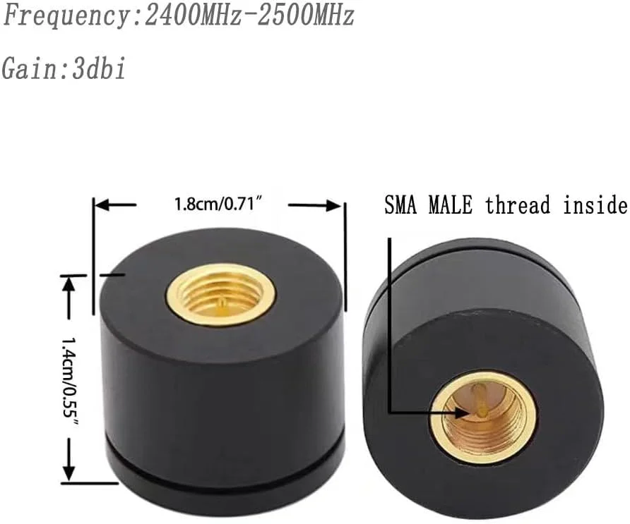 آنتن مینی وای فای 2.4G، آنتن انگشتی با بهره بالا، آنتن مینی وای فای چسبی کوتاه ضد آب مناسب فضای باز با بهره بالا برای خانه هوشمند - بسته 2 عددی