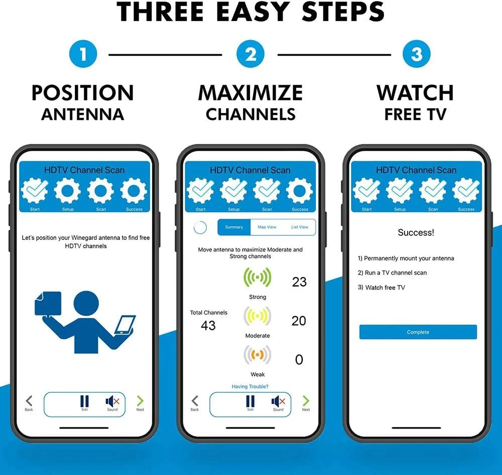 آنتن تلویزیون HD خارجی Winegard Elite Pro VHF/UHF با سیگنالسنج بلوتوثی و کانالیاب یکپارچه، برد تا 112 کیلومتر آنتن تلویزیون HD خارجی Winegard Elite Pro VHF/UHF با سیگنالسنج بلوتوثی و کانالیاب یکپارچه، برد تا 112 کیلومتر