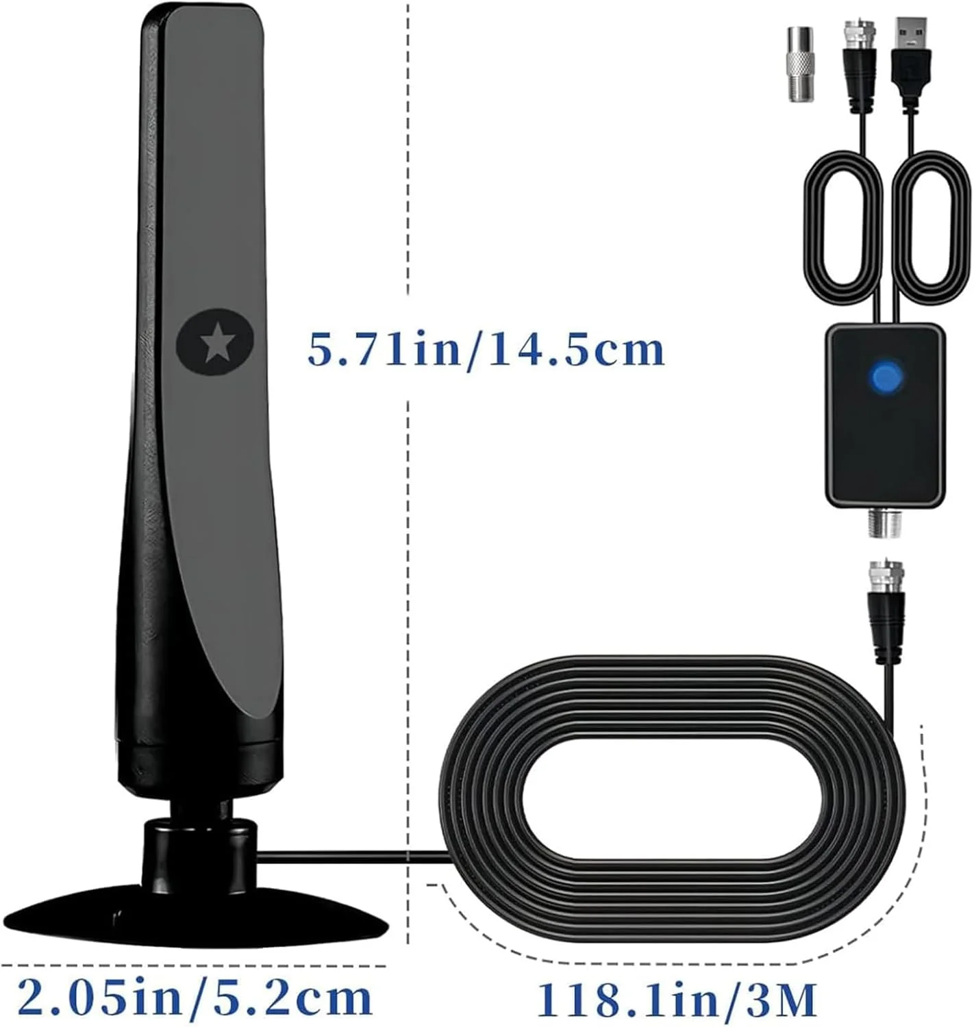 آنتن تلویزیون Vivoloop، آنتن تلویزیون Wavevista، آنتن دیجیتال برای تلویزیون هوشمند داخلی، آنتن تلویزیون HD 4K، آنتن تلویزیون شفاف داخلی برای تلویزیون هوشمند 4K و همه تلویزیون های قدیمی