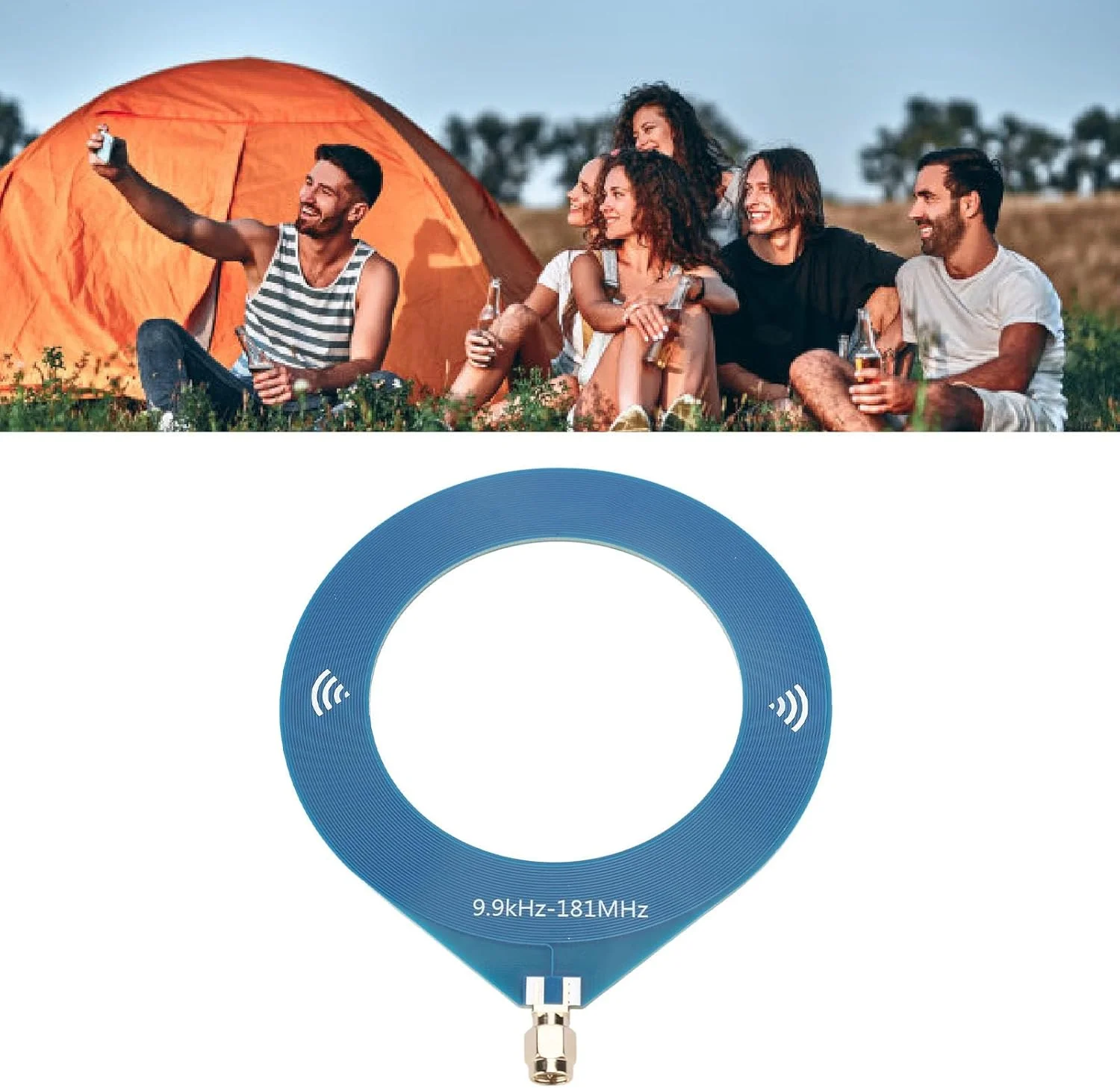 آنتن ارتقا یافته با کانکتور SMA، 9.9 کیلوهرتز تا 181 مگاهرتز BB قابل حمل، پلاگ اند پلی با مبدل امپدانس پایین برای پیاده روی و کمپینگ در فضای باز (رزوه داخلی سوزن داخلی)