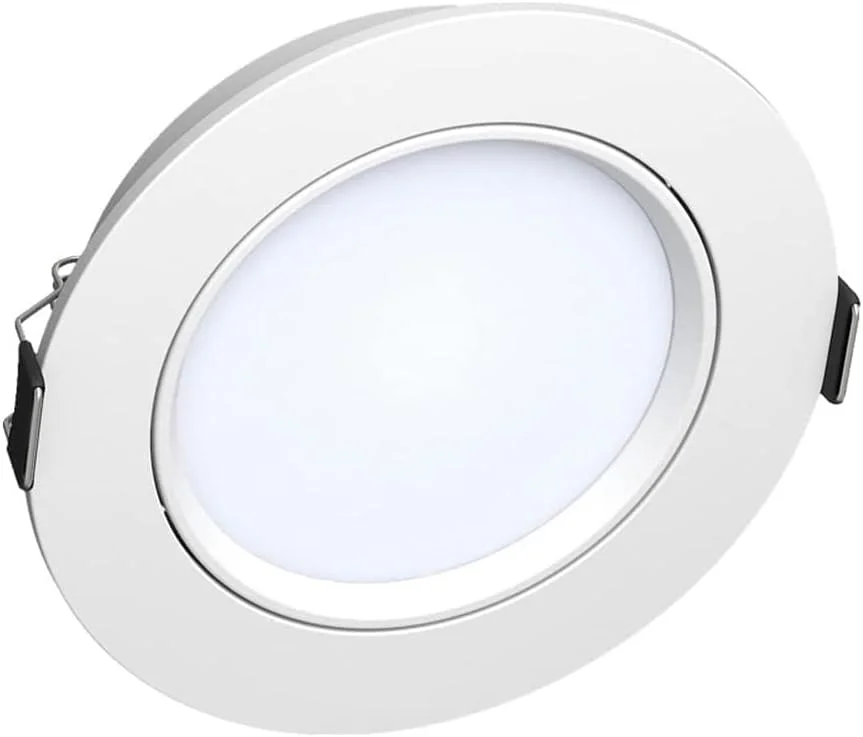 چراغ های سقفی ZZZHS، چراغ LED فوق العاده نازک 12 وات، نورافکن تمام آلومینیومی گرد سفید، چراغ های سقفی توکار قابل تنظیم، چراغ دیواری خانگی LED (رنگ: نور خنثی 4000k)