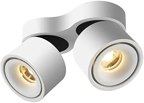 چراغ های سقفی ZZZHS، چراغ نقطه ای LED، چراغ سقفی نصب شده، چراغ روشنایی، چراغ های سقفی قابل تنظیم آلومینیومی برای آشپزخانه، اتاق غذاخوری، دفتر کار (رنگ: سفید-4000k)