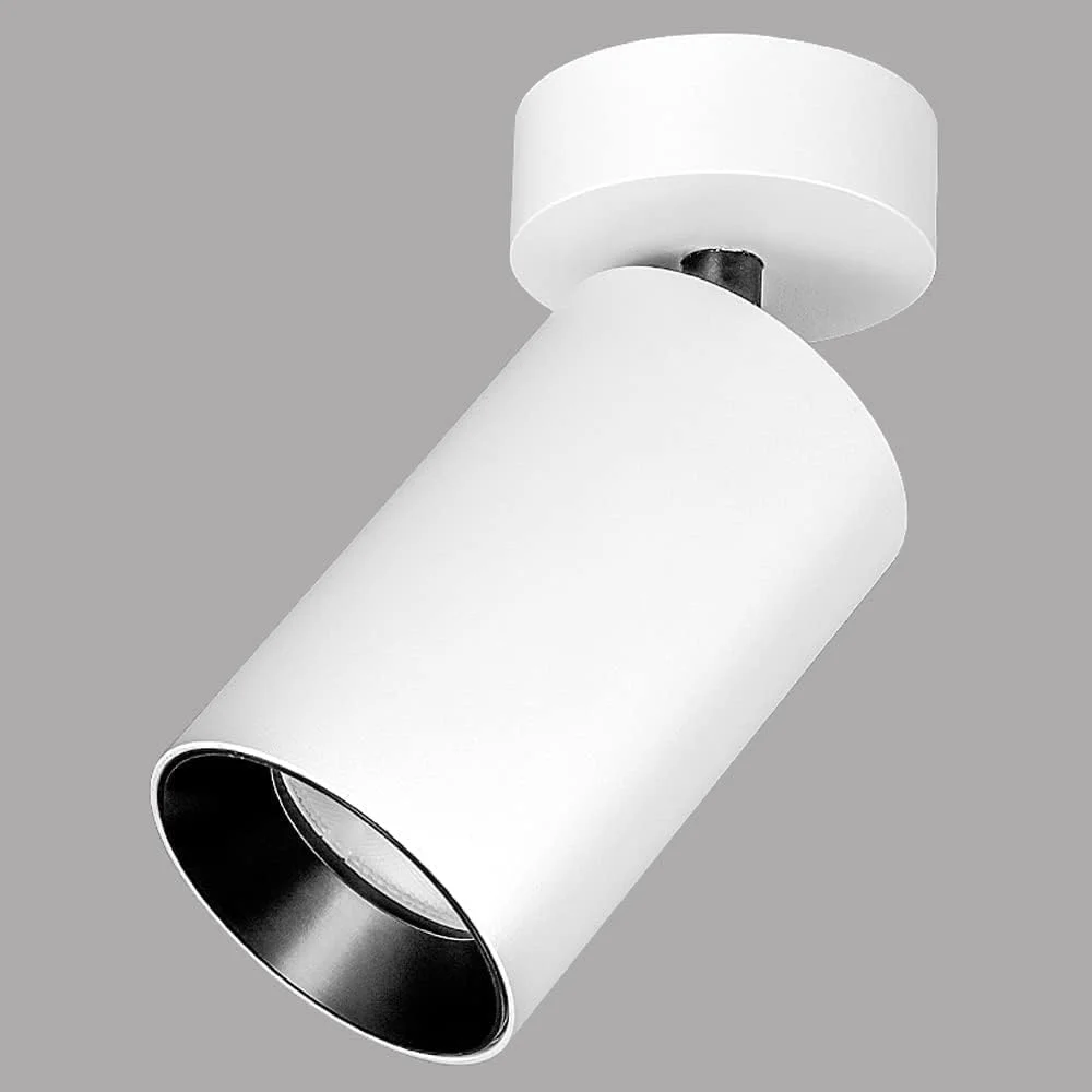 چراغ های سقفی LED روکار ZZZHS، نورافکن روکار 7 واتی قابل تنظیم، چراغ سقفی آلومینیومی سفید، نور پایین برجسته، زاویه باز 24 درجه، با ترانسفورماتور LED