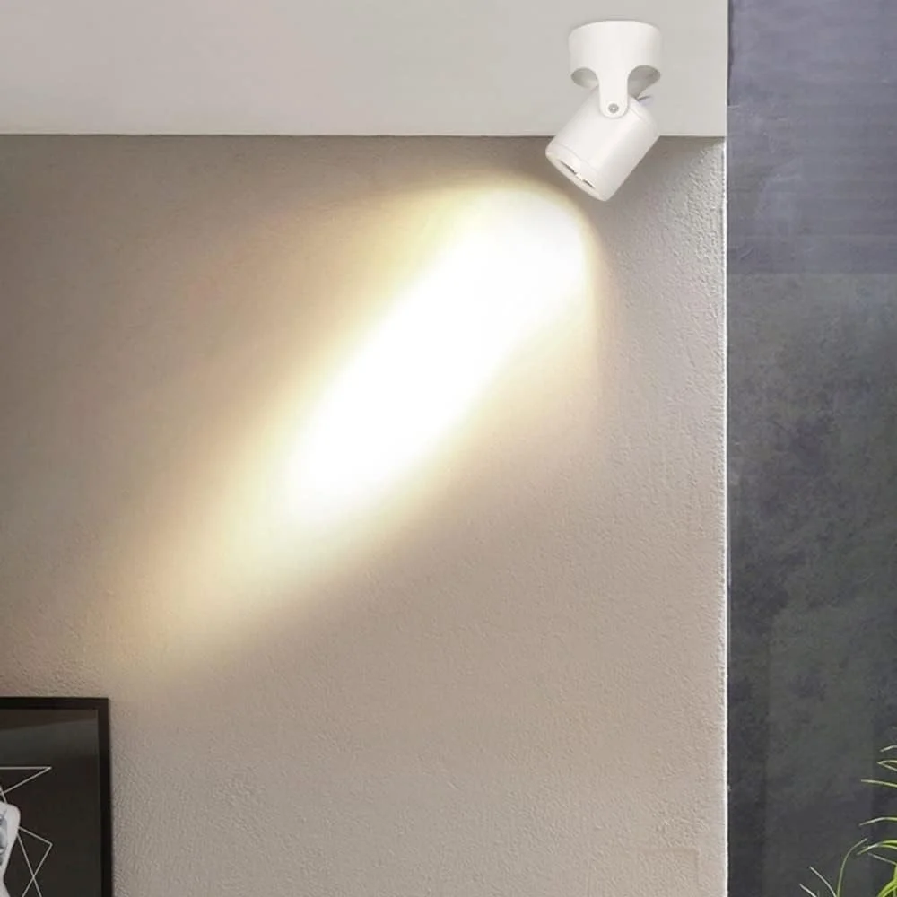 چراغ های سقفی ZZZHS، چراغ سقفی تک سر LED 7 واتی با قابلیت چرخش 360 درجه، نور پایین قابل تنظیم، چراغ دیوارشور، مناسب برای اتاق نشیمن، اتاق خواب، آشپزخانه
