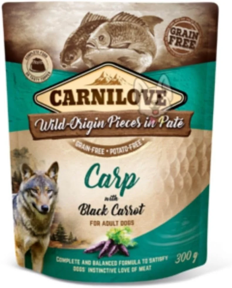 غذای مرطوب سگ بالغ کارنیلاو با طعم کپور و هویج سیاه - 300 گرم