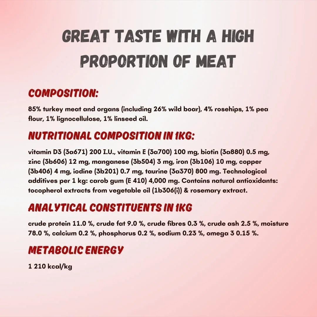 غذای مرطوب سگ بالغ کارنیلاو با گوشت گراز وحشی و گل رز (بسته 12 عددی 300 گرمی)