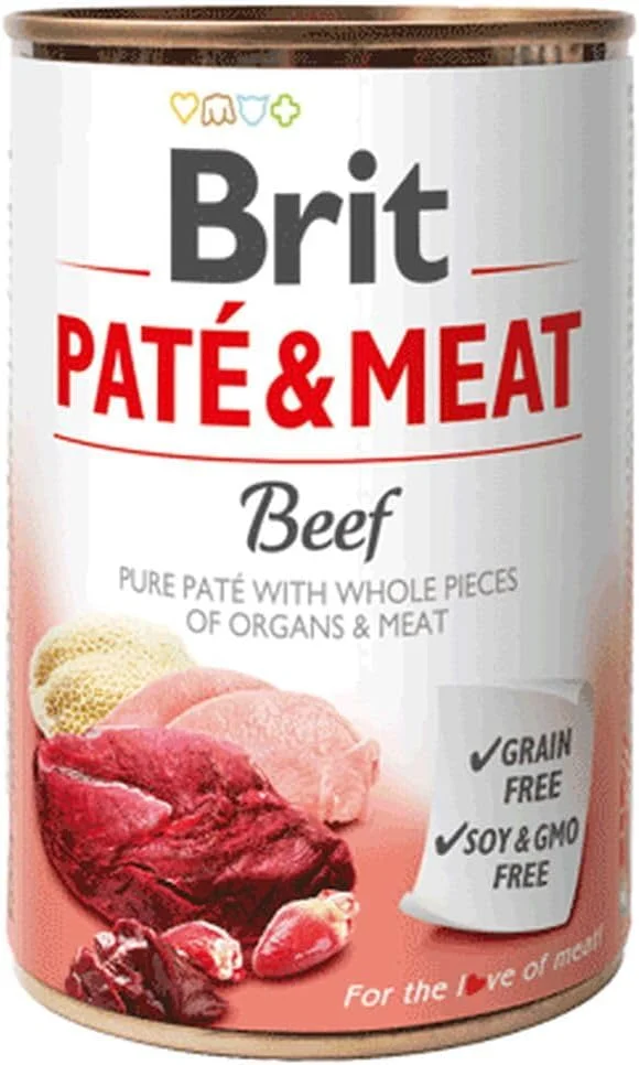 غذای سگ Brit Paté & Meat با طعم گوشت گاو 400 گرمی غذای سگ Brit Paté & Meat با طعم گوشت گاو 400 گرمی