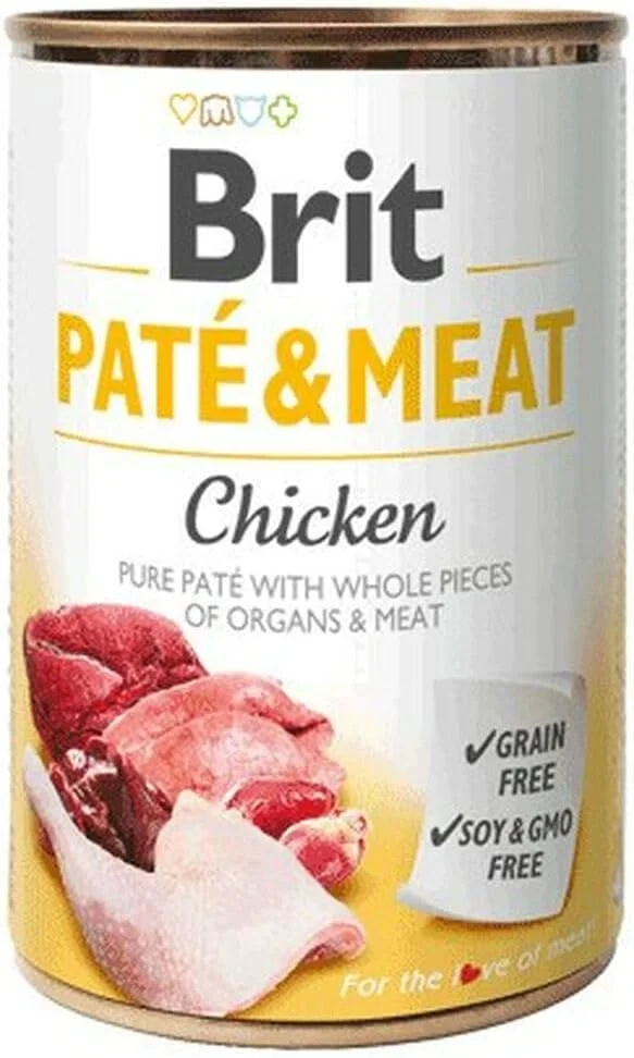 غذای مرطوب سگ بریت، طعم مرغ، 400 گرم غذای مرطوب سگ بریت، طعم مرغ، 400 گرم