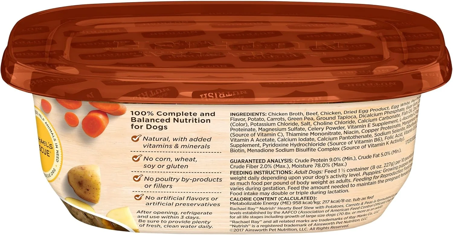 غذای مرطوب سگ نوتریش طبیعی ریچل ری، خوراک گوشت گاو دلچسب، تیوب 226 گرمی، بسته 8 عددی توسط ریچل ری