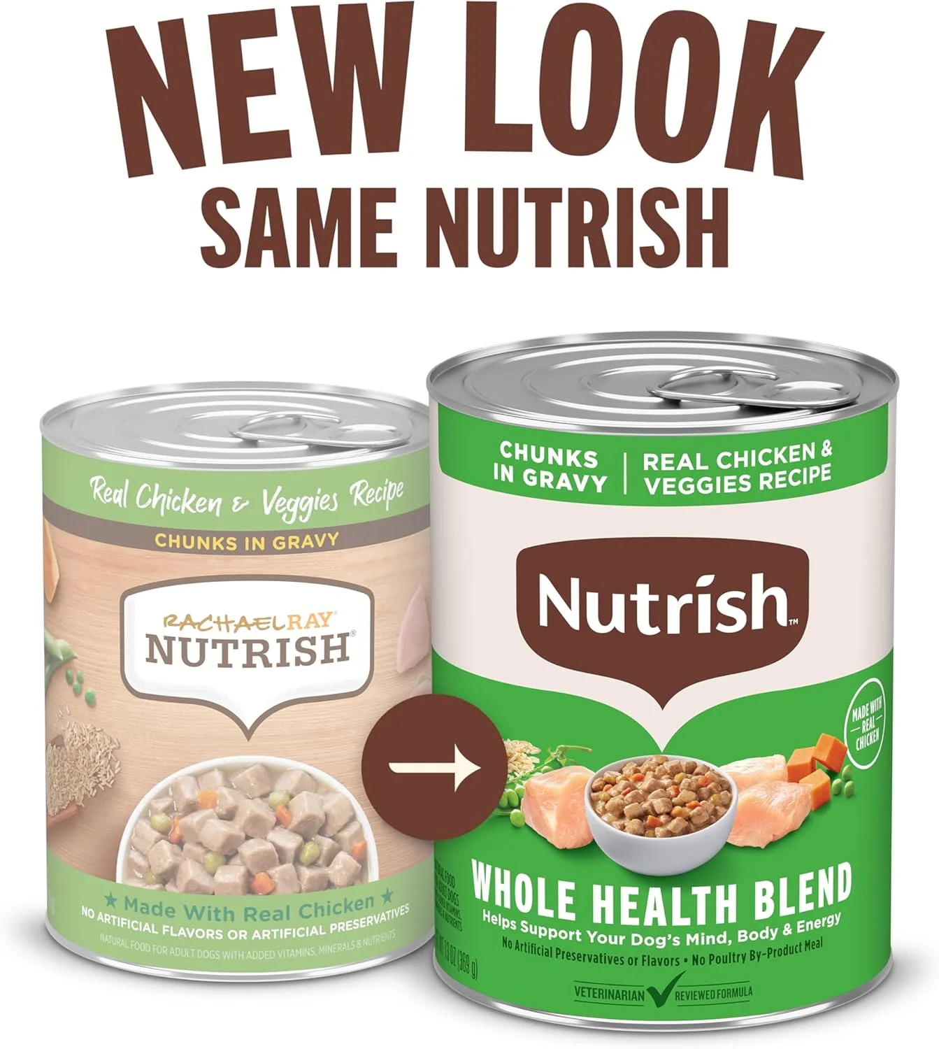 غذای سگ مرطوب ریچل ری نوتریش، تکه های مرغ واقعی و سبزیجات در آب گوشت، 368 گرم (بسته 12 عددی)