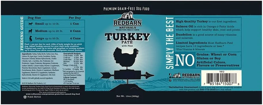 پت پروداکتس رد بارن غذای سگ با طعم بوقلمون و هضم آسان ۱۳ اونس