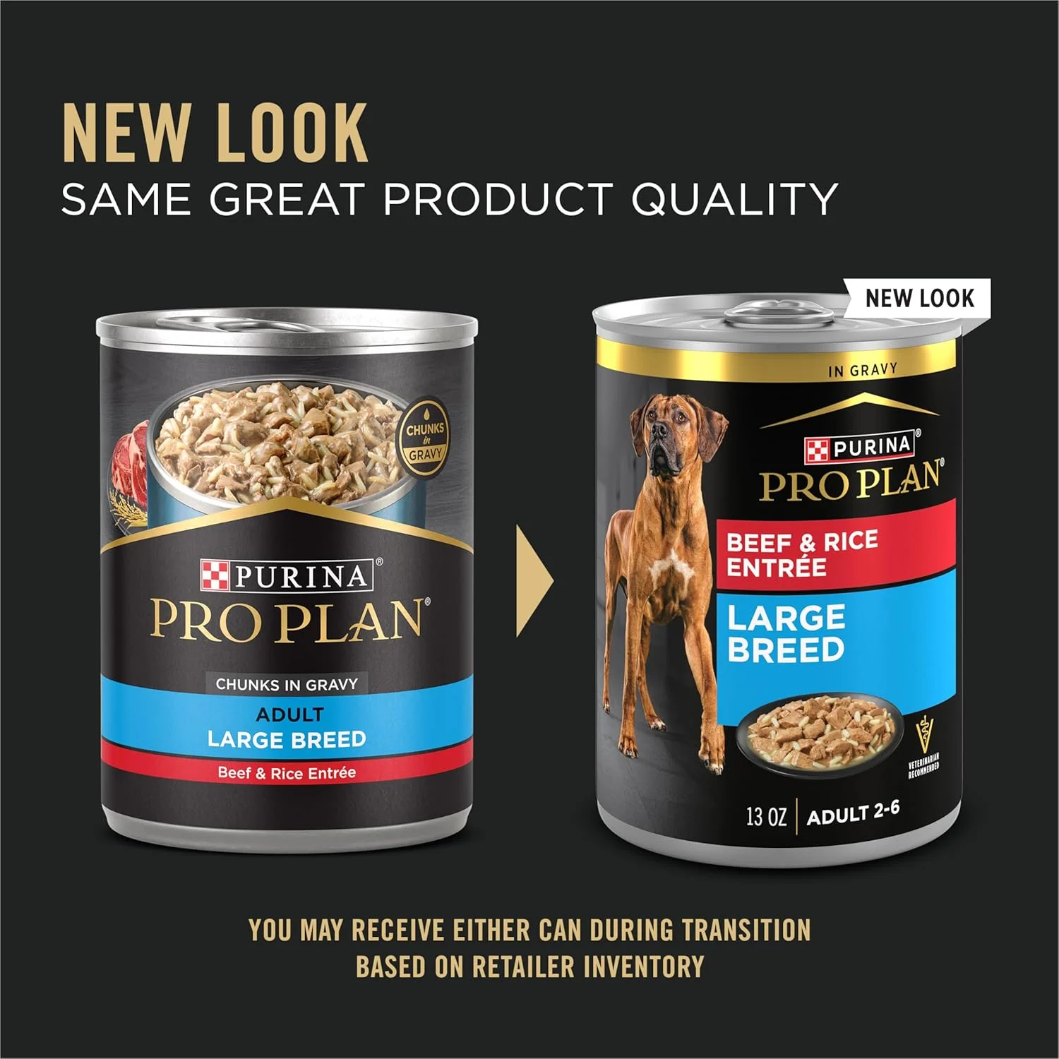 غذای مرطوب سگ بالغ پورینا پرو پلن، فکوس، نژاد بزرگ، طعم گوشت گاو و برنج