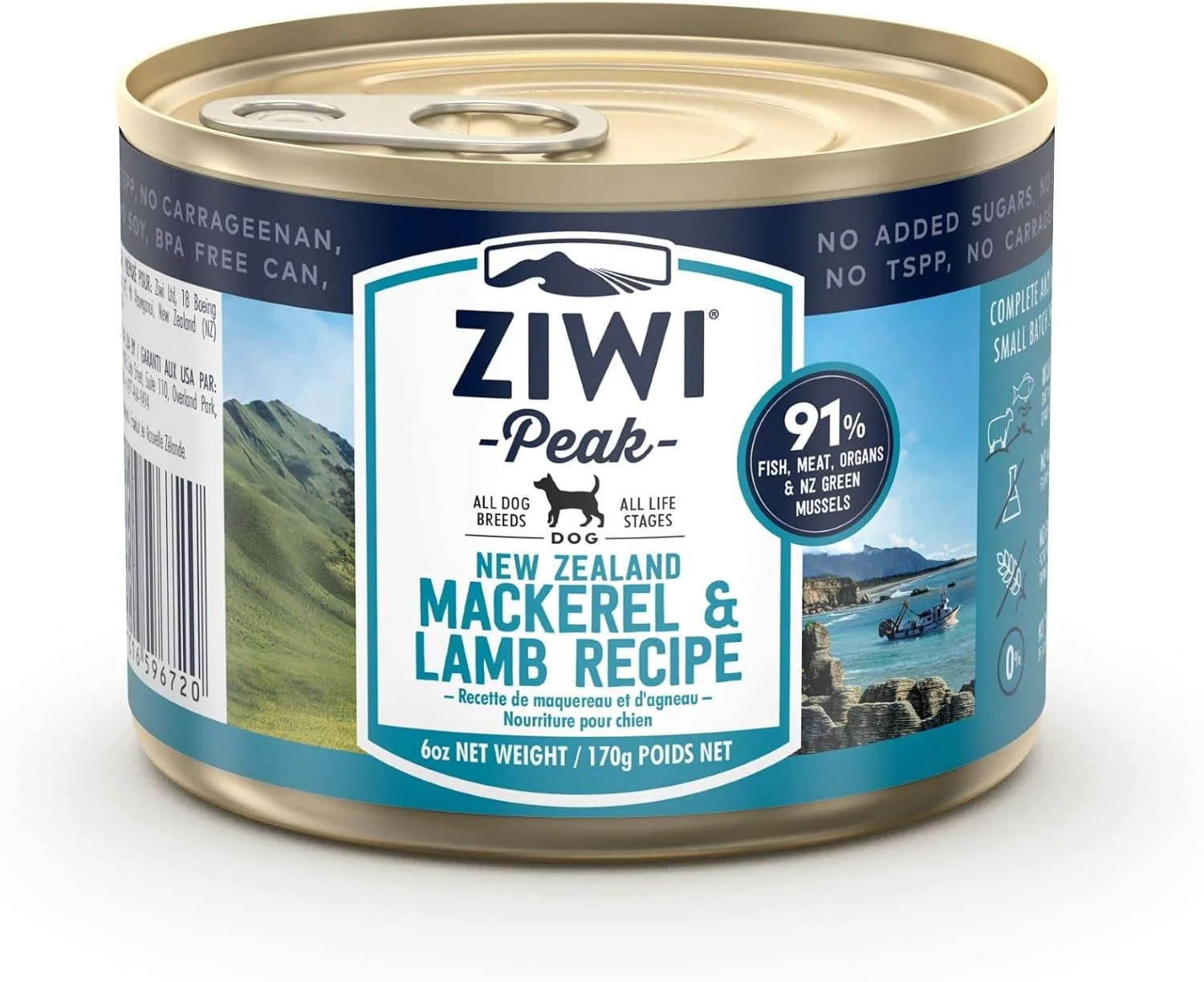 غذای مرطوب سگ زیوی‌پیک با طعم ماهی خال مخالی و بره - 170 گرم