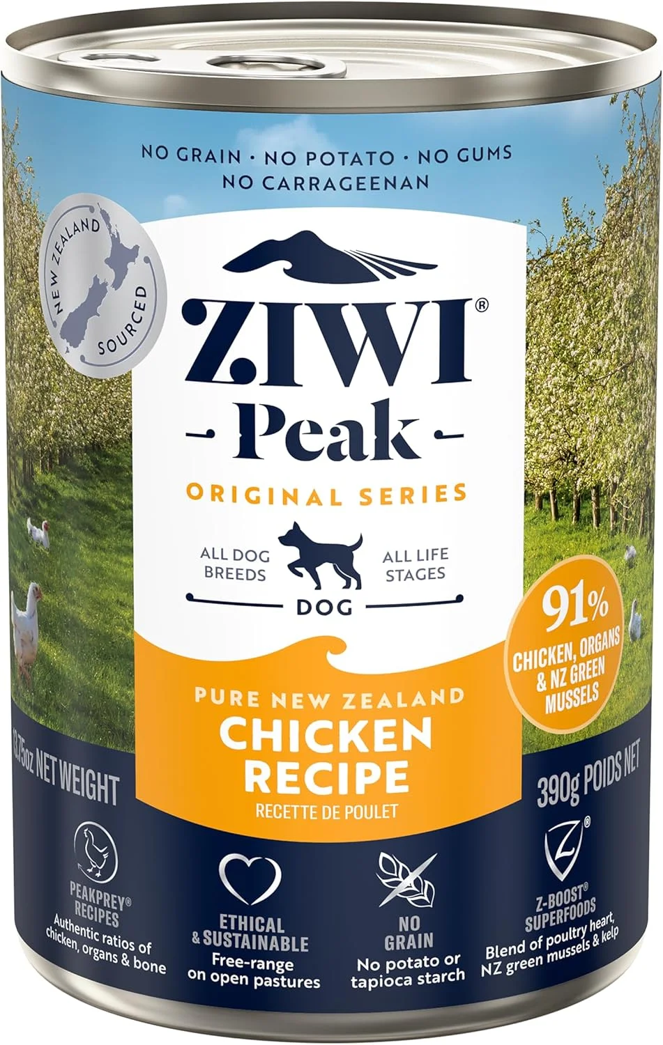 غذای مرطوب سگ زیوی پیک، طعم مرغ - 12 عدد قوطی 390 گرمی