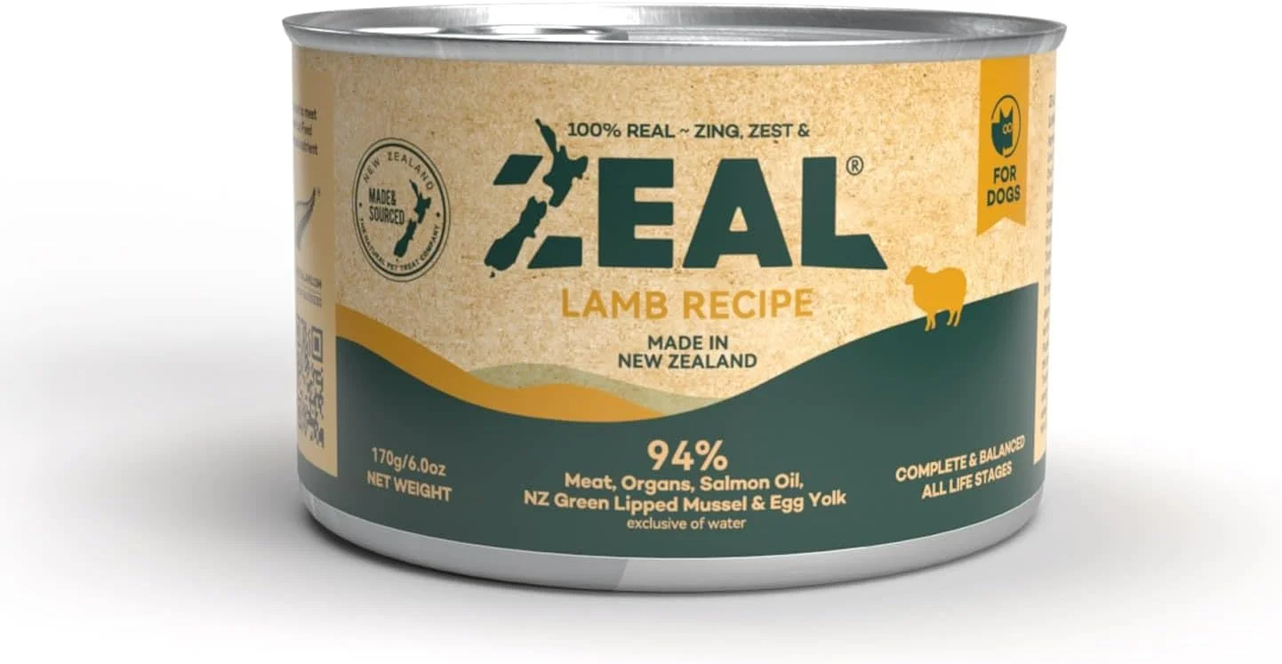 غذای مرطوب سگ با طعم بره بدون غلات زیل، مناسب برای تمام مراحل زندگی، 170 گرمی، ساخت نیوزیلند