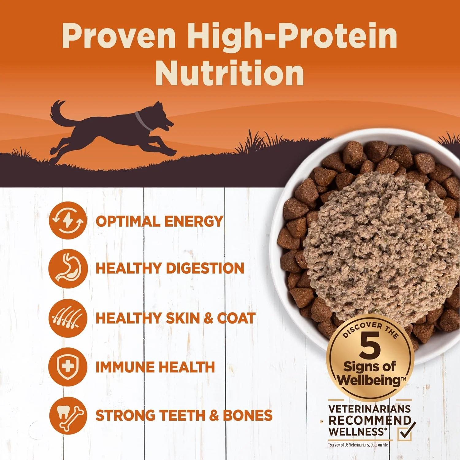 غذای کنسروی سگ Wellness CORE با 95% مواد طبیعی، بدون غلات، طعم بوقلمون و اسفناج، قوطی 354 گرمی (بسته 12 عددی)