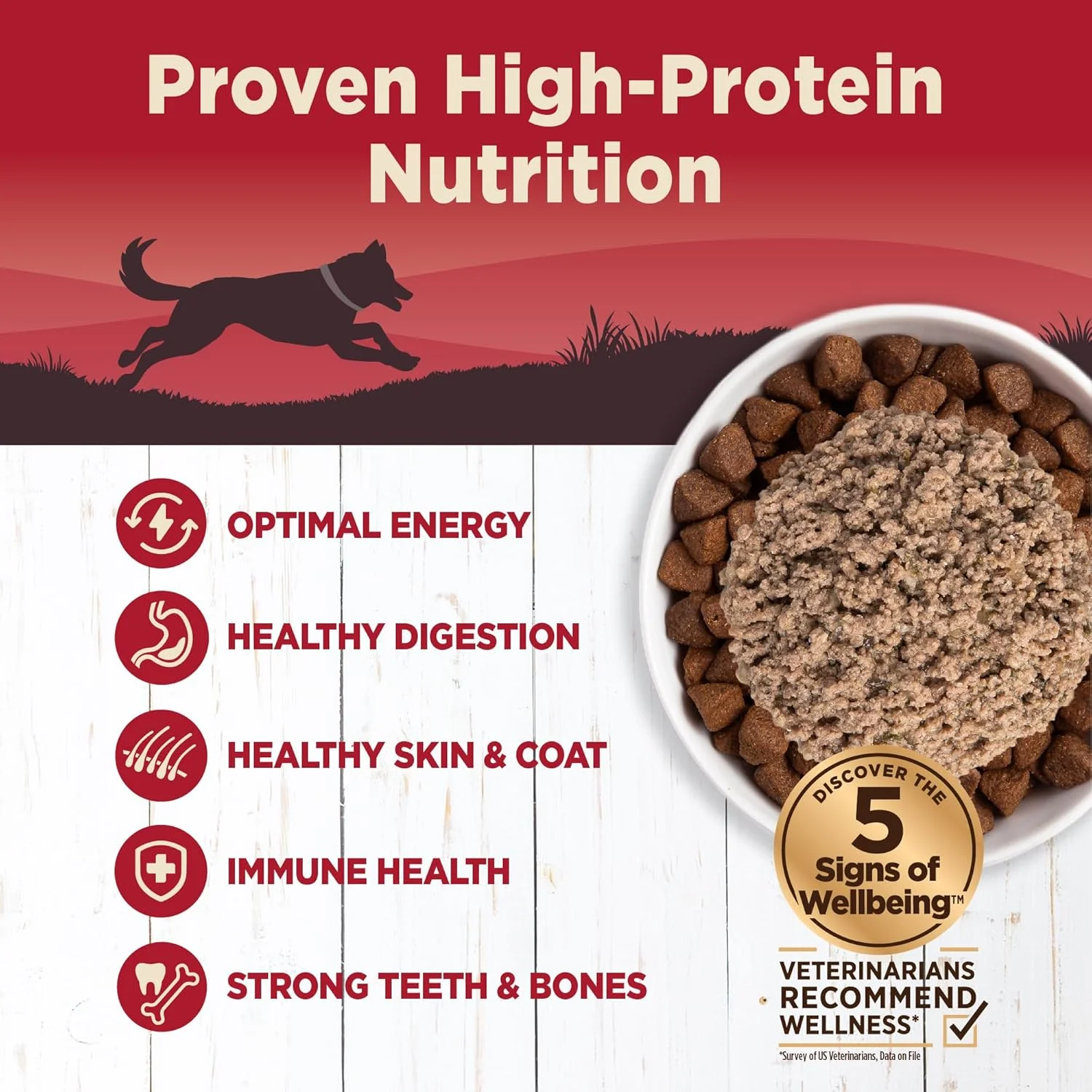 غذای سگ کنسروی بدون غلات مرطوب و طبیعی Wellness CORE 95%، گوشت گاو و هویج، قوطی 354 گرمی (بسته 12 عددی)