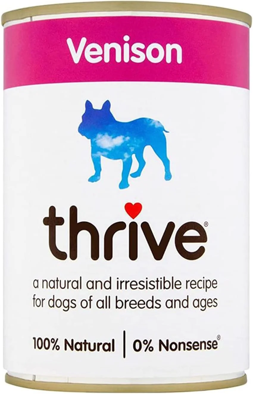 غذای مرطوب کامل سگ با طعم گوشت گوزن Thrive، ۴۰۰ گرم