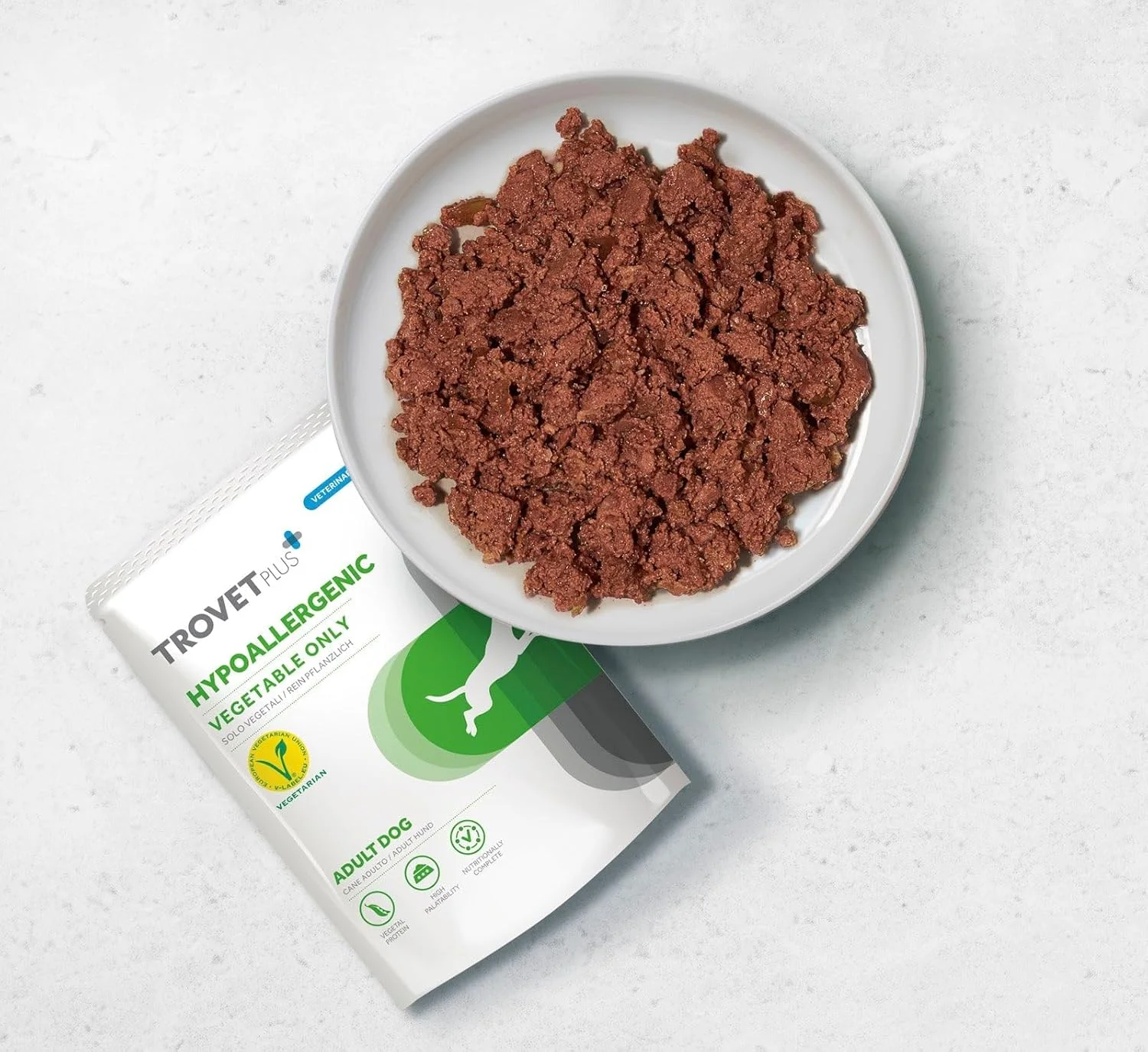 غذای مرطوب سگ Trovet Plus ضد حساسیت، طعم اسب، غذای رژیمی دامپزشکی، 300 گرم