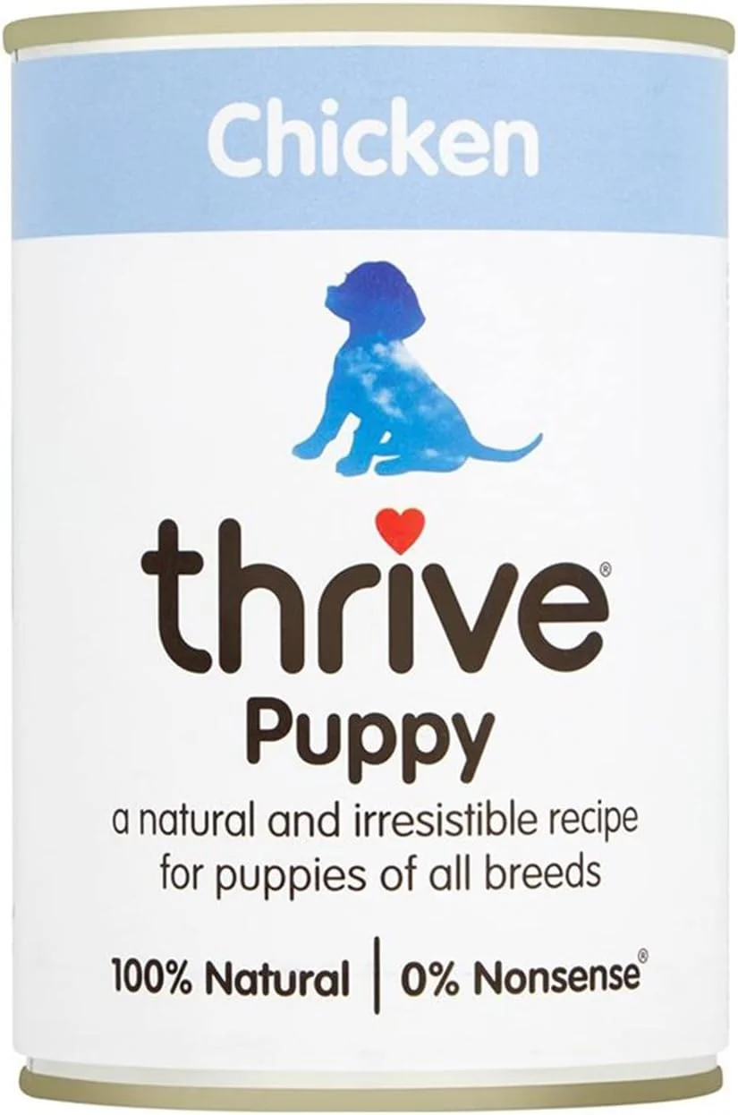 غذای مرطوب کامل سگ و توله سگ با طعم مرغ Thrive، وزن 395 گرم