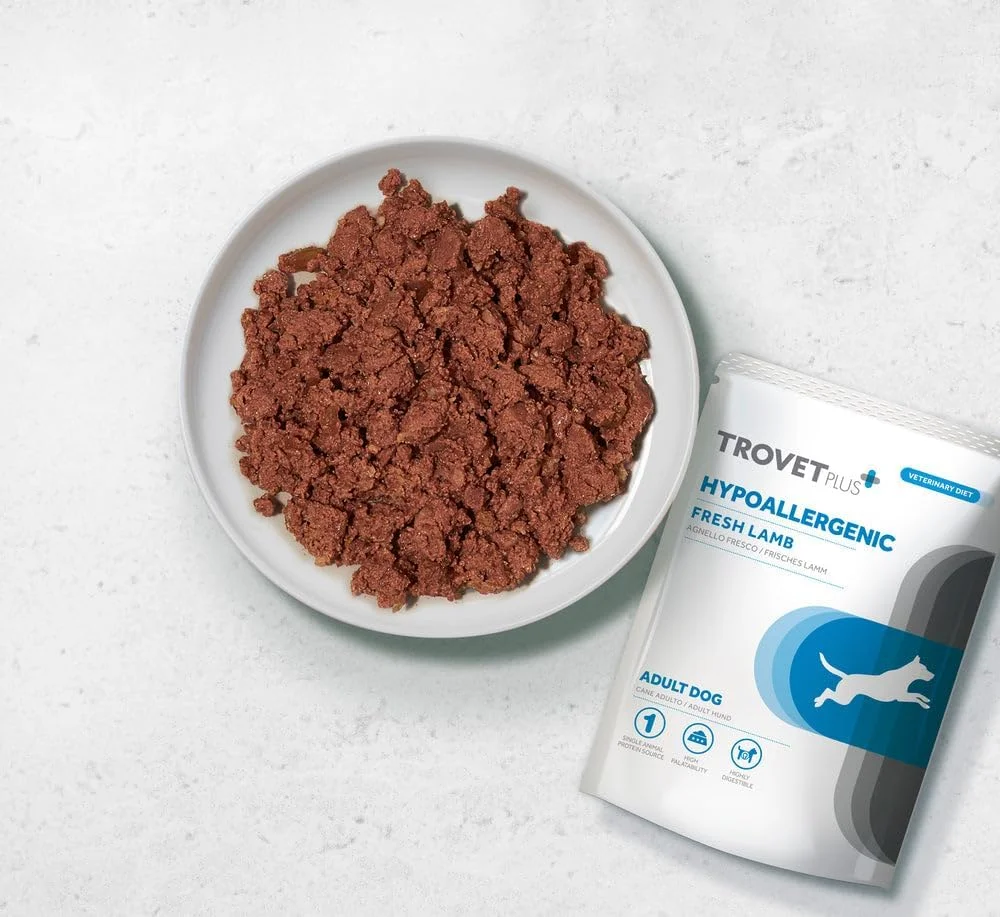غذای مرطوب سگ Trovet Plus Pouch Hypoallergenic Lamb Veterinary Diets، 300 گرم