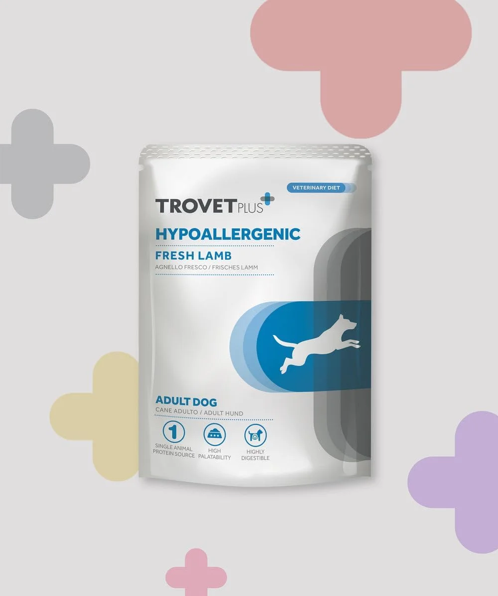 غذای مرطوب سگ Trovet Plus Pouch Hypoallergenic Lamb Veterinary Diets، 300 گرم