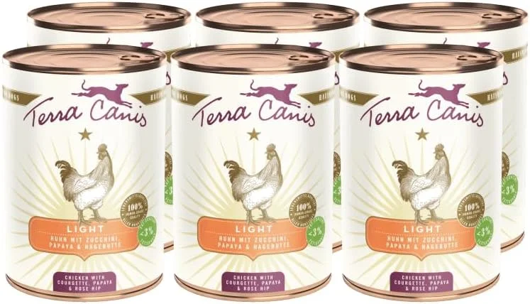 غذای مرطوب سگ با طعم مرغ لایت ترا کانیس، بسته 6 عددی 400 گرمی