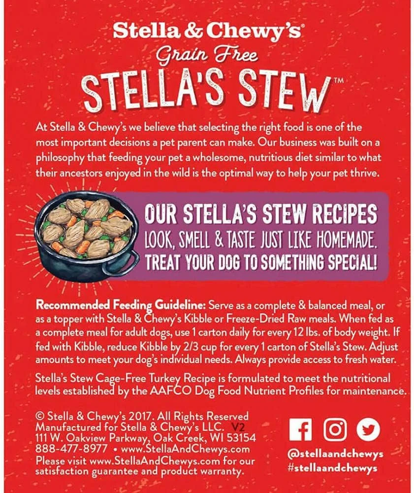 غذای مرطوب سگ Stella & Chewy's – دستور پخت بوقلمون بدون قفس 311 گرم غذای مرطوب سگ Stella & Chewy's – دستور پخت بوقلمون بدون قفس 311 گرم