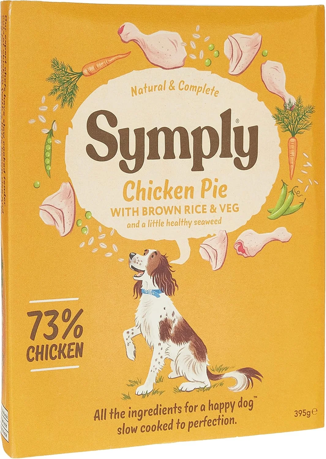 غذای مرطوب سگ بالغ سیمپلی با طعم مرغ، برنج قهوه ای و سبزیجات 395 گرمی