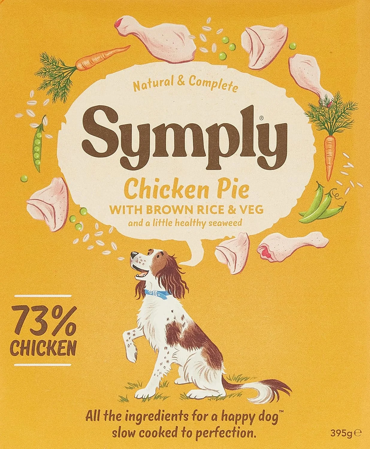 غذای مرطوب سگ بالغ سیمپلی با طعم مرغ، برنج قهوه ای و سبزیجات 395 گرمی