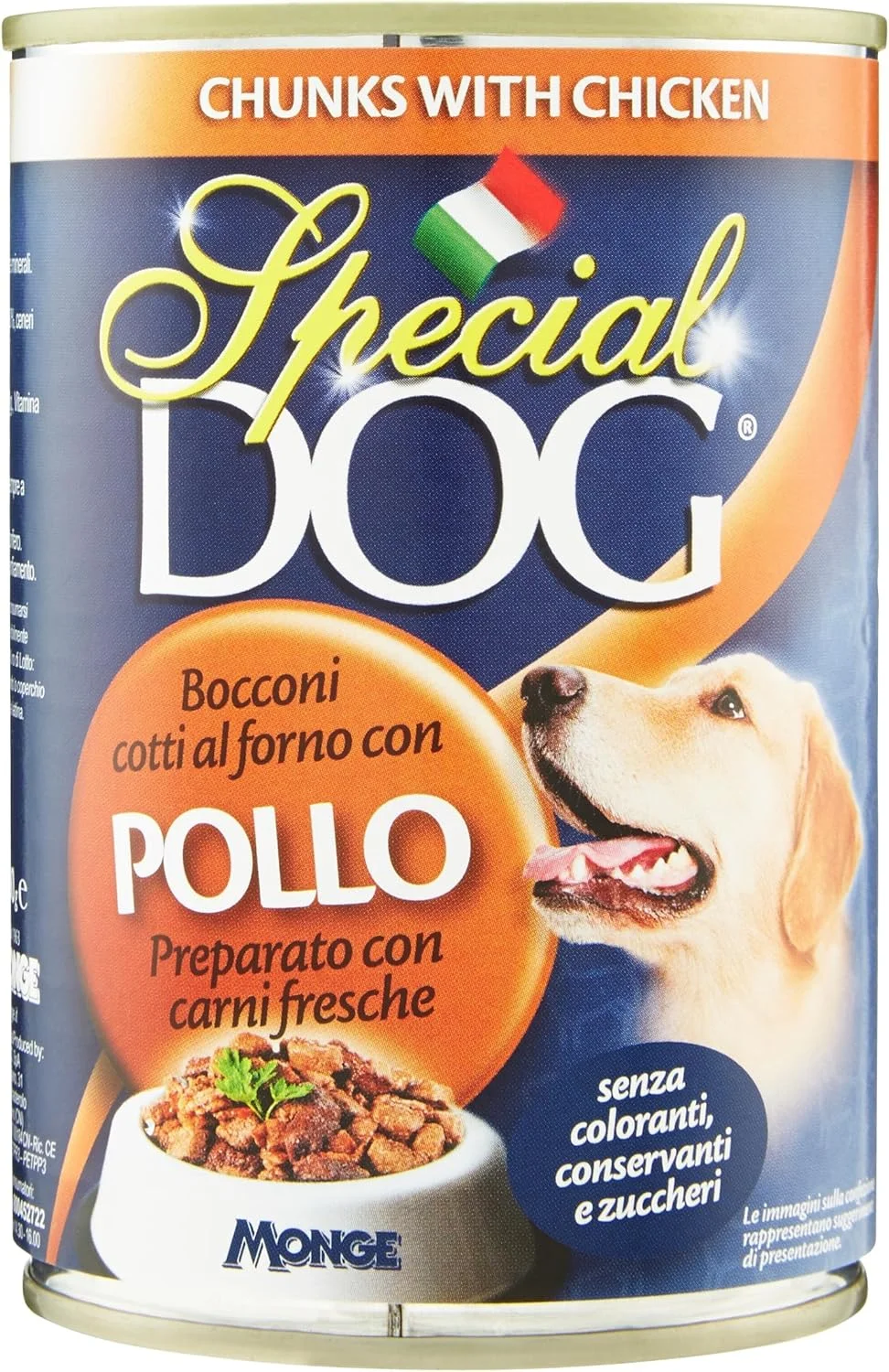 غذای مرطوب سگ مونژه Special Dog با طعم مرغ، غذای کامل و متعادل، 400 گرم