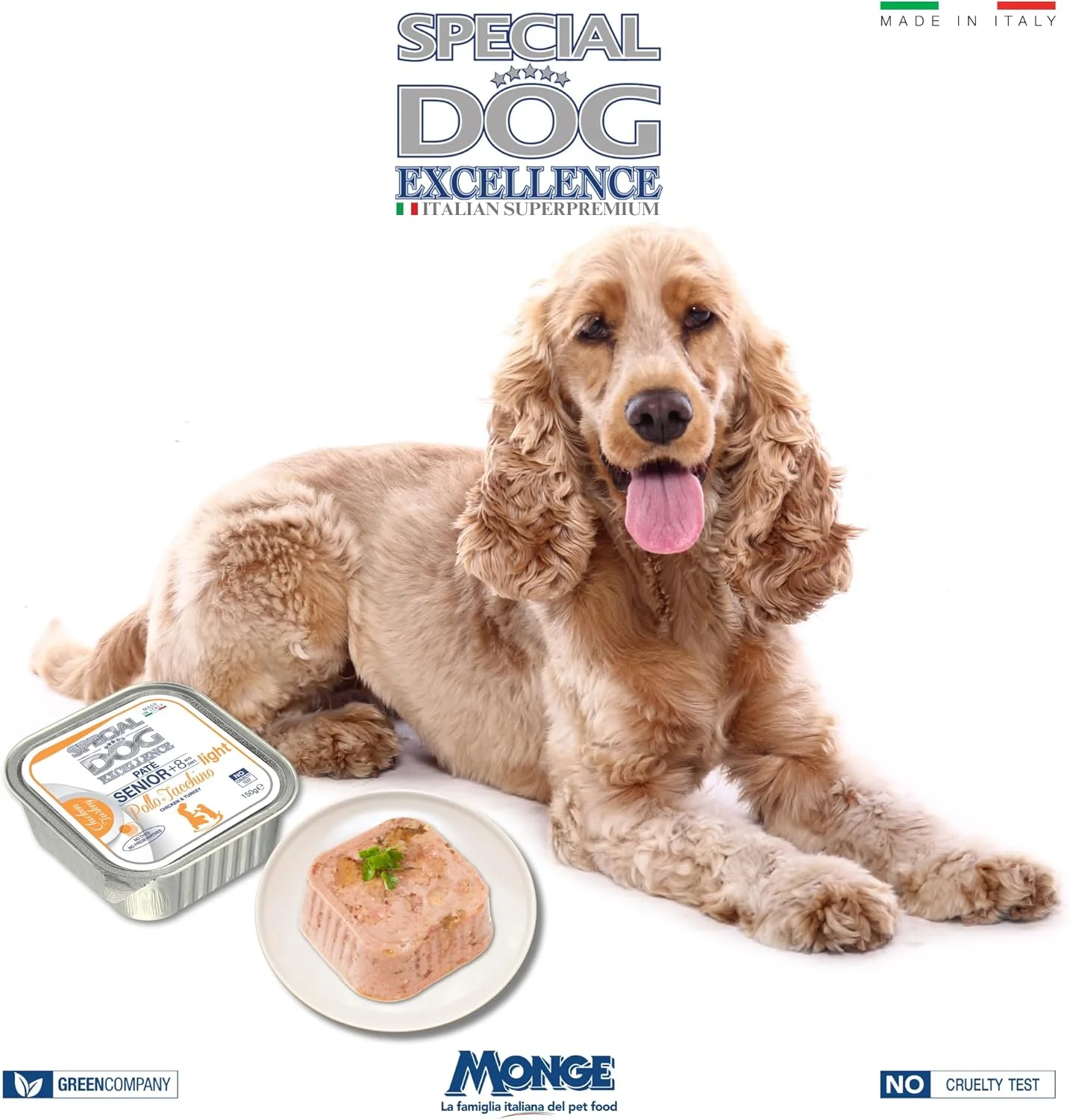 غذای مرطوب سگ مسن و رژیمی Special Dog Excellence by Monge | طعم لذیذ مرغ و بوقلمون | مناسب سگ های حساس و دارای اضافه وزن | بسته 24 عددی 150 گرمی | ساخت ایتالیا غذای مرطوب سگ مسن و رژیمی Special Dog Excellence by Monge | طعم لذیذ مرغ و بوقلمون | مناسب سگ های حساس و دارای اضافه وزن | بسته 24 عددی 150 گرمی | ساخت ایتالیا