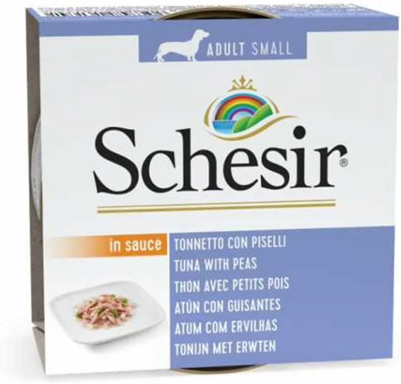 کنسرو غذای مرطوب سگ شسیر - ماهی تن با نخود فرنگی - 85 گرم