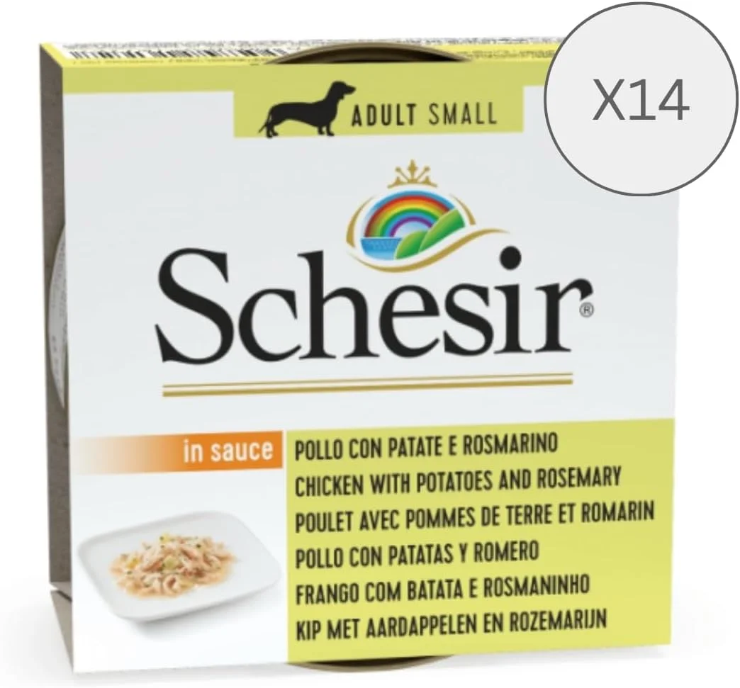 کنسرو غذای مرطوب سگ شسیر - مرغ با سیب زمینی و رزماری - 85 گرمی (14 عدد)