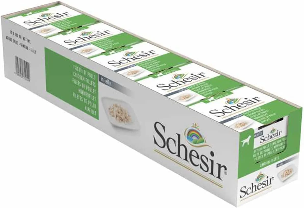 غذای مرطوب سگ شسیر - فیله مرغ 150 گرمی (بسته 10 عددی)