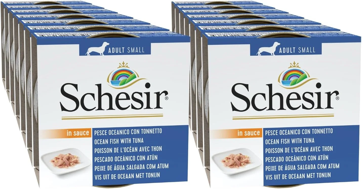 کنسرو غذای مرطوب سگ شسیر - ماهی اقیانوسی با ماهی تن - 85 گرمی - 14 عددی