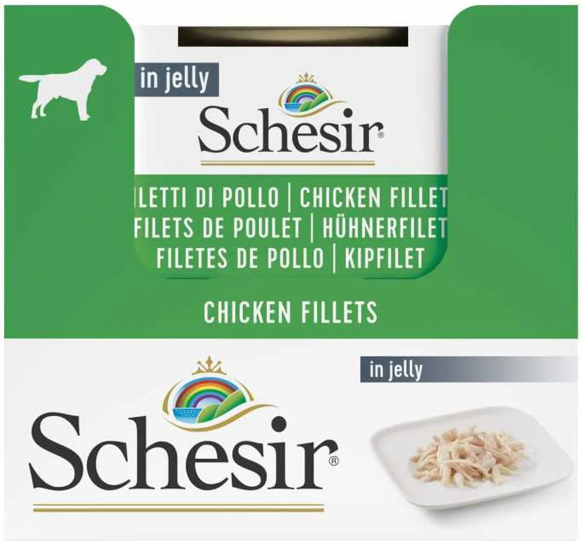 غذای مرطوب سگ شسیر - فیله مرغ 150 گرمی (بسته 10 عددی)