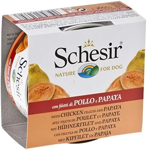 غذای مرطوب سگ شسیر فیله مرغ با پاپایا 150 گرمی (6 عدد)