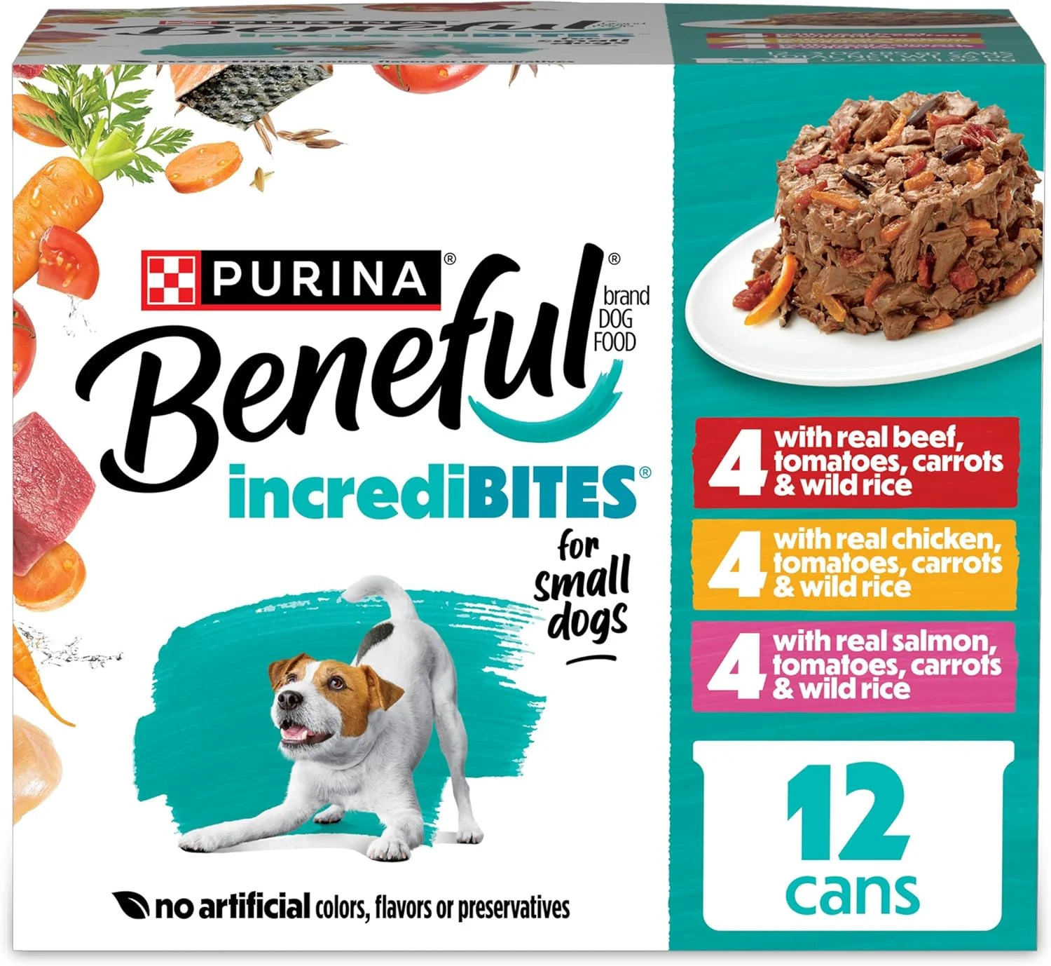 پک متنوع غذای مرطوب سگ نژاد کوچک Purina Beneful، IncrediBites - (2 بسته 12 تایی) قوطی های 85 گرمی پک متنوع غذای مرطوب سگ نژاد کوچک Purina Beneful، IncrediBites - (2 بسته 12 تایی) قوطی های 85 گرمی