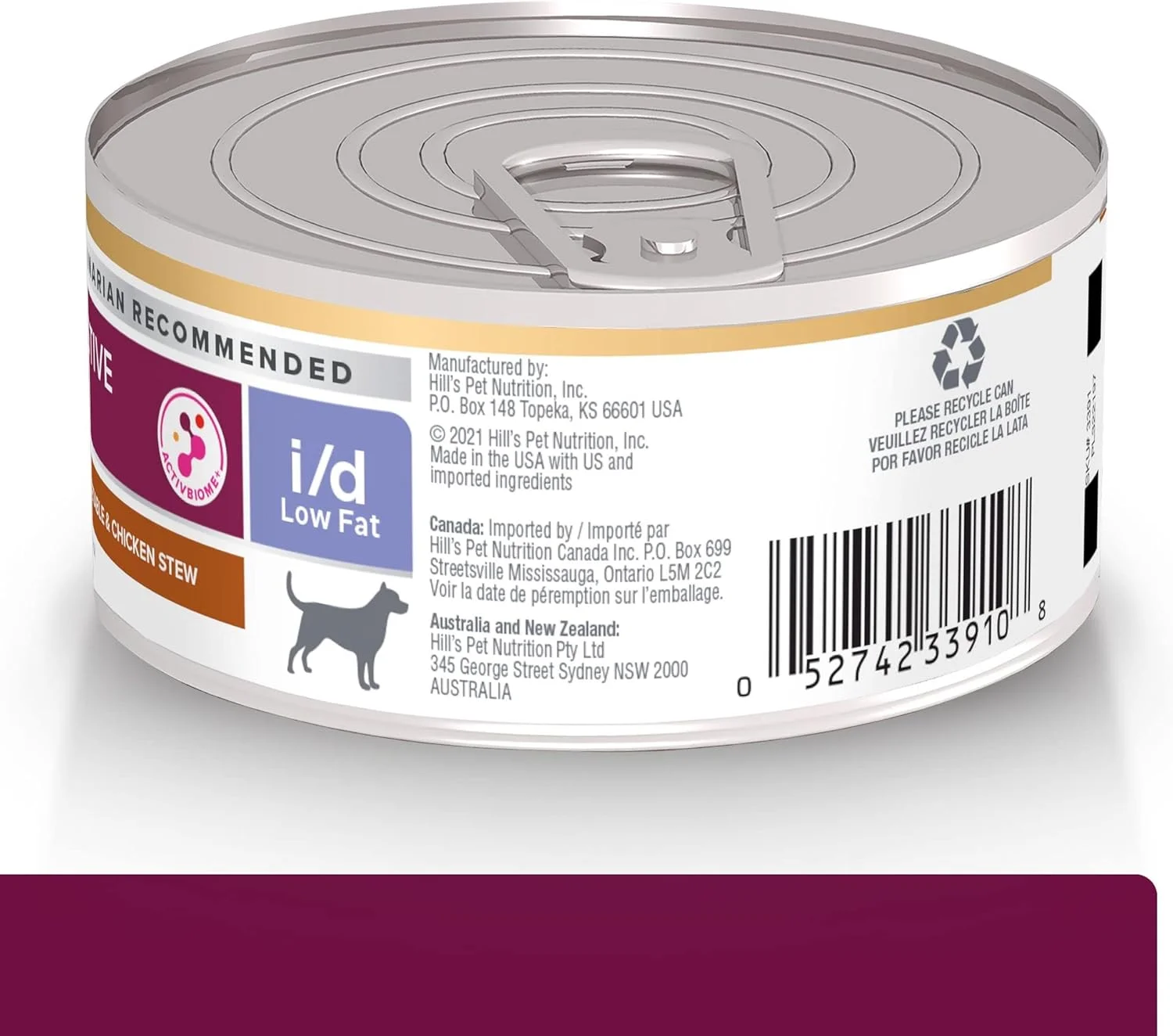 غذای مرطوب سگ با طعم برنج، سبزیجات و مرغ Hill's Prescription Diet i/d کم چرب برای مراقبت از دستگاه گوارش، غذای رژیمی دامپزشکی، قوطی 156 گرمی، بسته 24 عددی