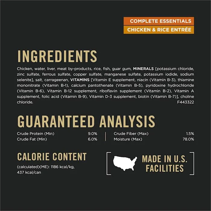 غذای مرطوب سگ بالغ پورینا پرو پلن، طعم مرغ و برنج، غذای کامل و ضروری، پروتئین بالا، پاته، 370 گرم، بسته 12 عددی