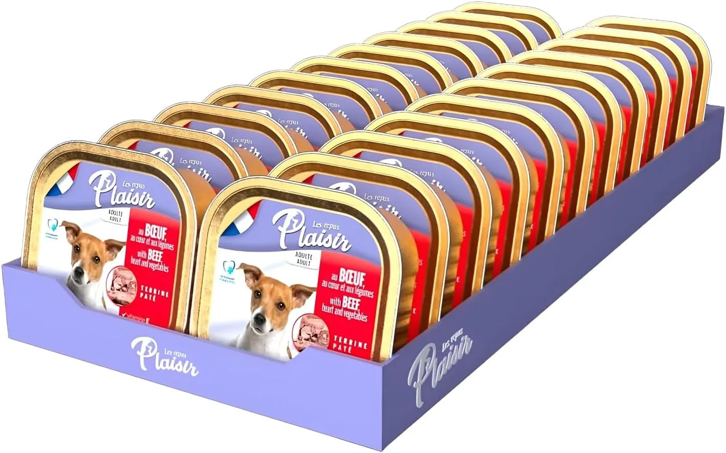 غذای مرطوب سگ پلزیر – پاته گوشت گاو با دل و سبزیجات، 150 گرم – غذای پر طعم برای سگ های بالغ (بسته 3 عددی)